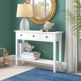 Modern Console Table with Drawers & Shelf